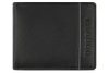 Портмоне BUGATTI Banda, с защитой данных RFID, чёрное, кожа козы/полиэстер, 10,5х2х8,3 см