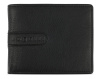 Портмоне BUGATTI Bomba, с защитой данных RFID, чёрное, кожа козы/полиэстер, 12х2х9,5 см