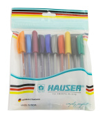 Набор: Гелевая ручка Hauser Bling, чернила с блестками - 10шт, пакет