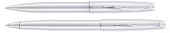 Набор  Pierre Cardin PEN&PEN: ручка шариковая + роллер. Цвет - стальной. Упаковка Е.