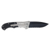 Нож складной Stinger, 80 мм, (чёрный), материал рукояти: сталь/пластик (серебристо-чёрный)