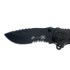 Нож складной Stinger, 85 мм, (чёрный), материал рукояти: сталь (чёрный), в картонной коробке