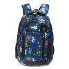 Рюкзак TORBER CLASS X, черно-синий с рисунком "Мячики", полиэстер, 45 x 32 x 16 см + Пенал в подарок